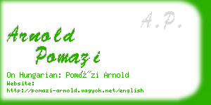 arnold pomazi business card